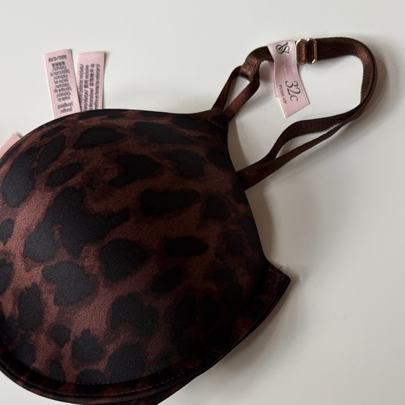 Victoria's Secret Brown Leopard Print Push up Bra-32c - Picture 3 of 4